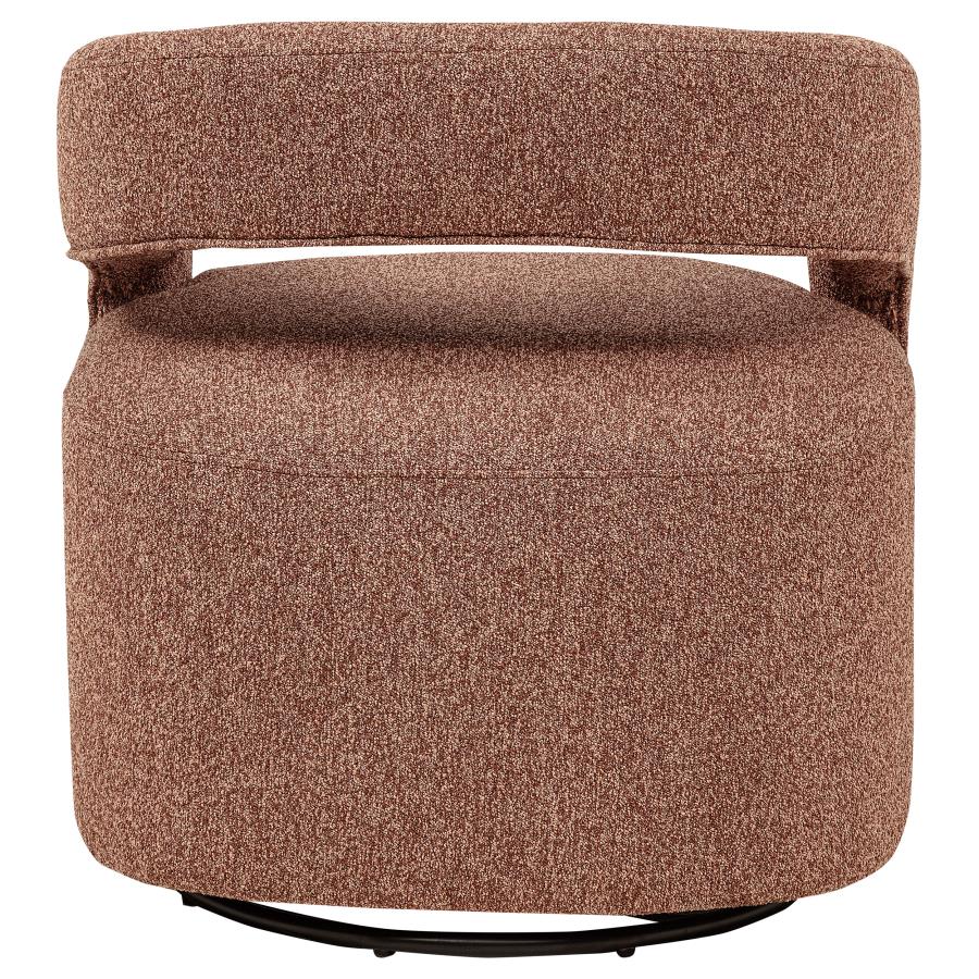Westhill Boucle Upholstered Swivel Accent Chair Berry - 907539