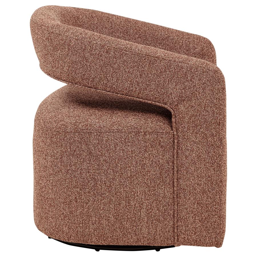 Westhill Boucle Upholstered Swivel Accent Chair Berry - 907539