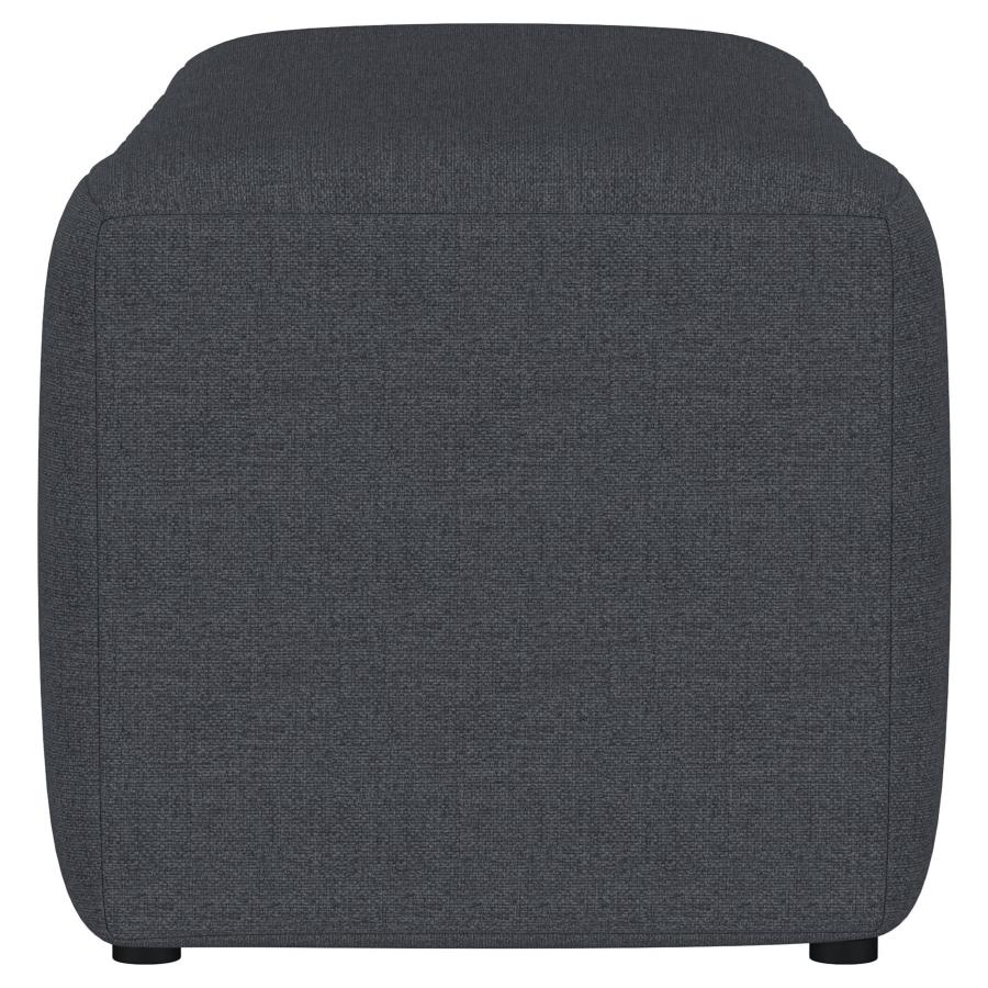 Summer Fabric Upholstered Tufted Accent Bench Charcoal - 910294
