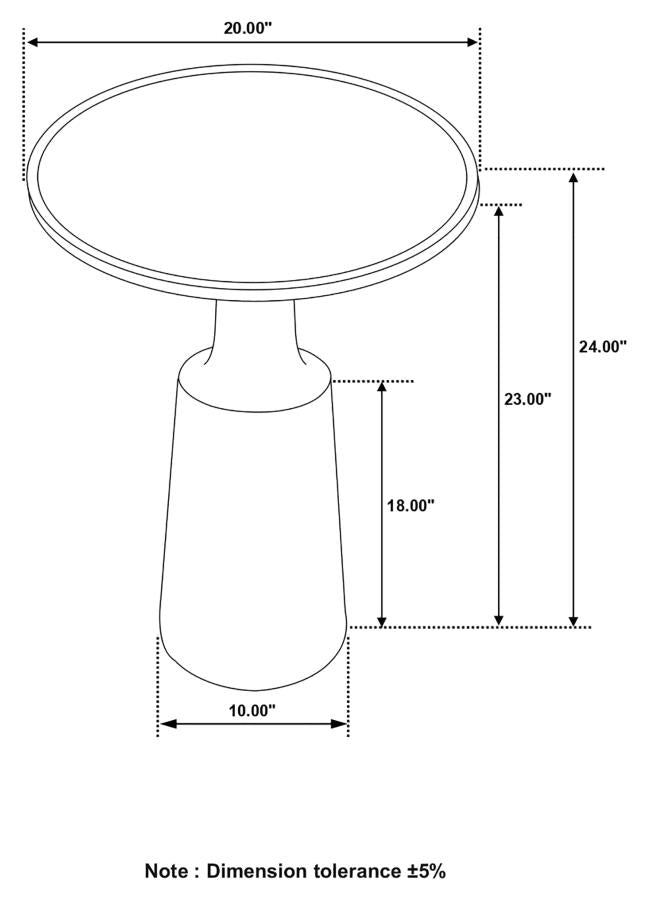 Ixia Round Solid Mango Wood Accent Side Table Natural - 915105