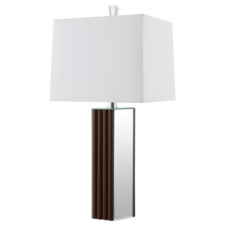 Elena 30-inch Square Tapered Mirrored Table Lamp Brown - 920177