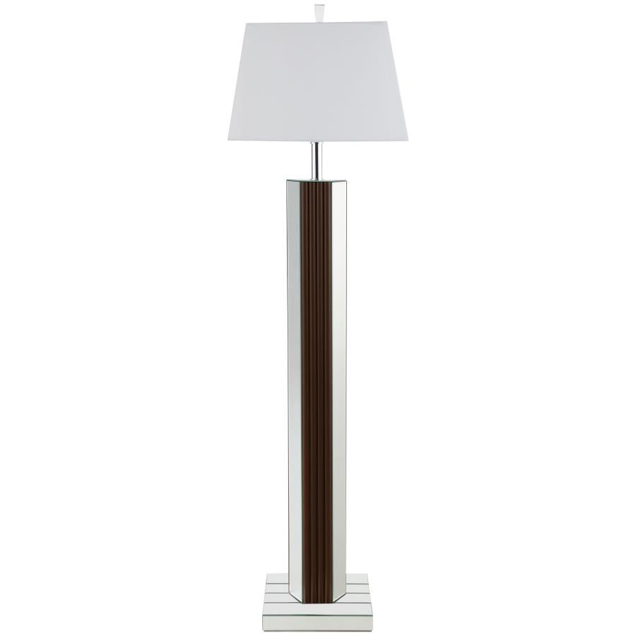 Elena 67-inch Square Tapered Mirrored Floor Lamp Brown - 920178