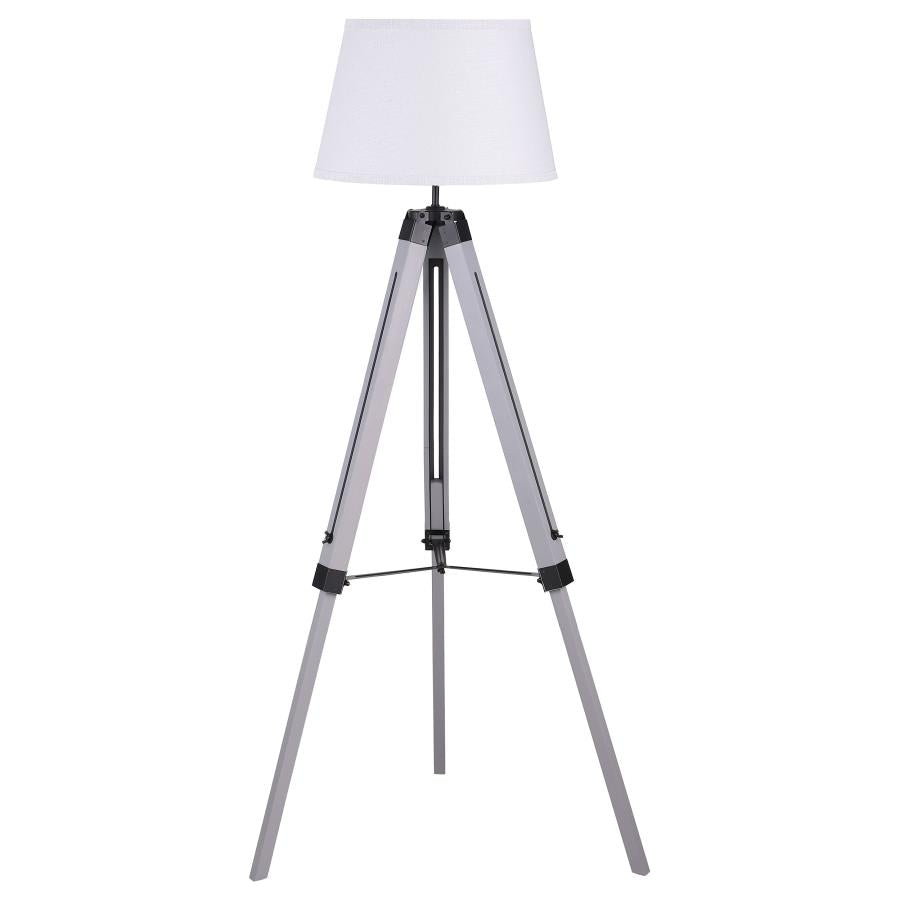 Dayton 56-inch Empire Shade Metal Tripod Floor Lamp Grey - 920212