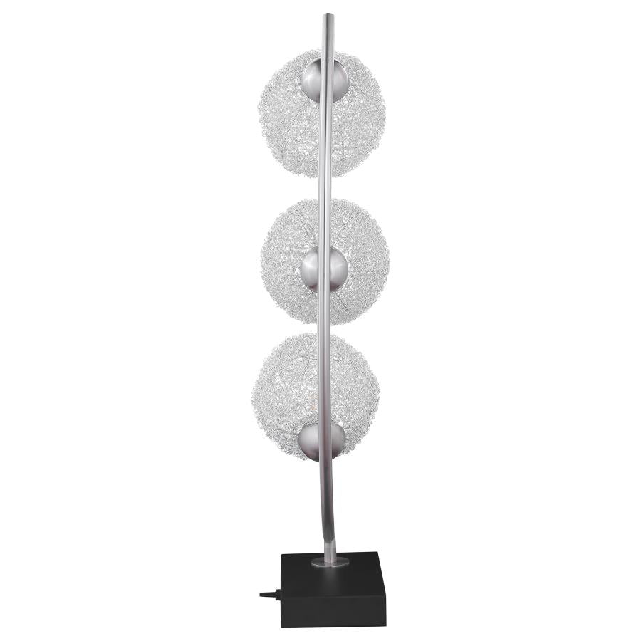 Claudia 30-inch Woven Spherical Metal Table Lamp Black - 920233