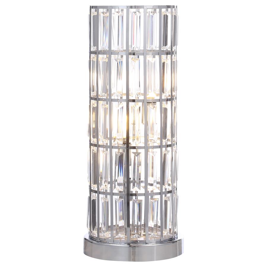 Wanda 20-inch Crystal Shade Bedside Table Lamp Silver - 920235
