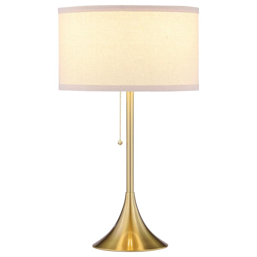 Elmira 24-inch Drum Shade Metal Table Lamp Gold - 920241