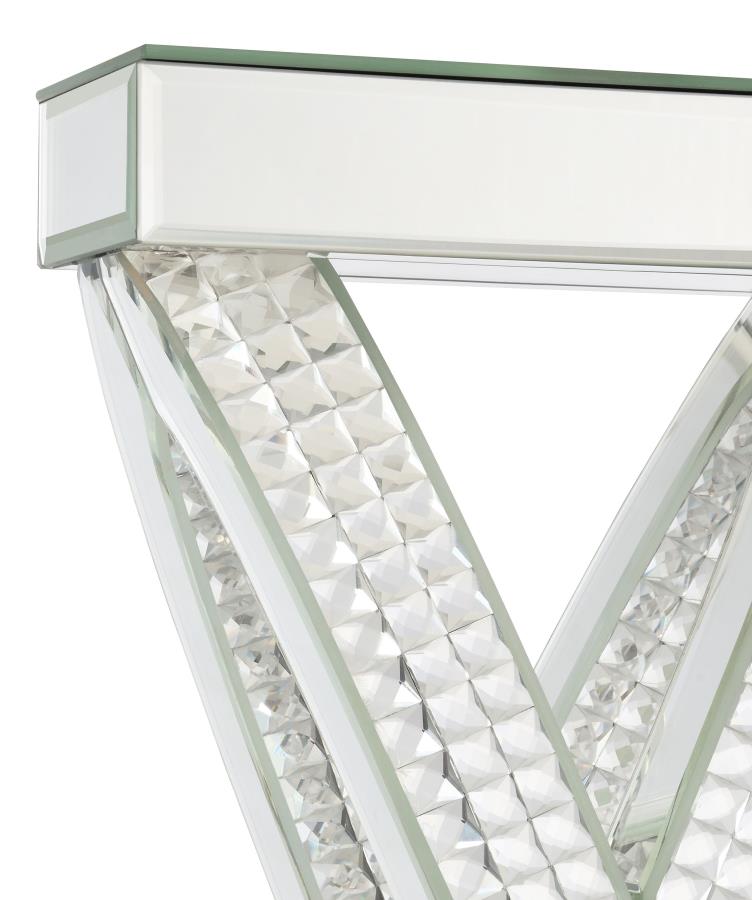 Dominick 31-inch Tapered Mirrored Acrylic Table Lamp Silver - 923289