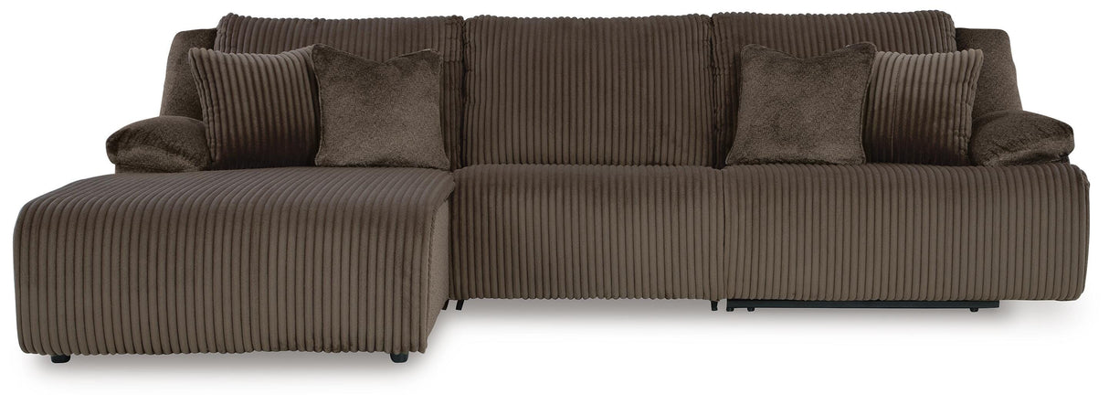 Top Tier 3-Piece Reclining Sectional Sofa Chaise - 92705S7