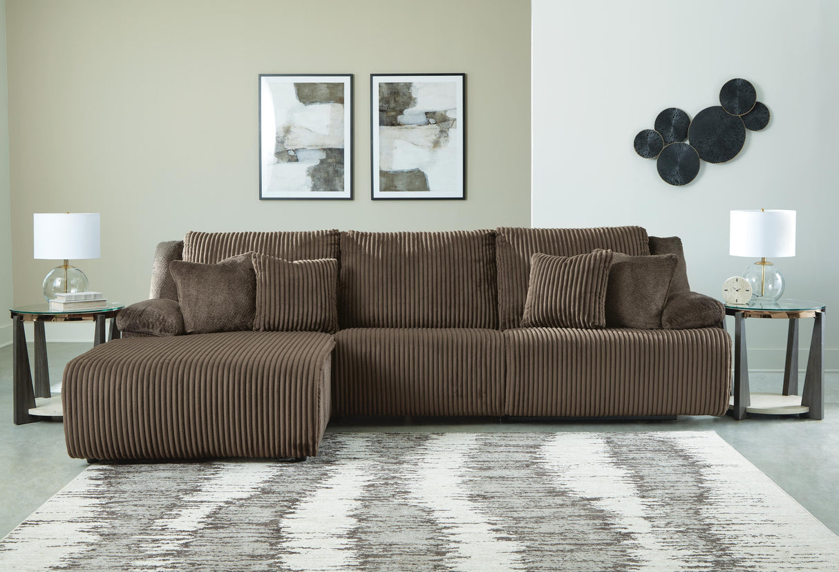 Top Tier 3-Piece Reclining Sectional Sofa Chaise - 92705S7