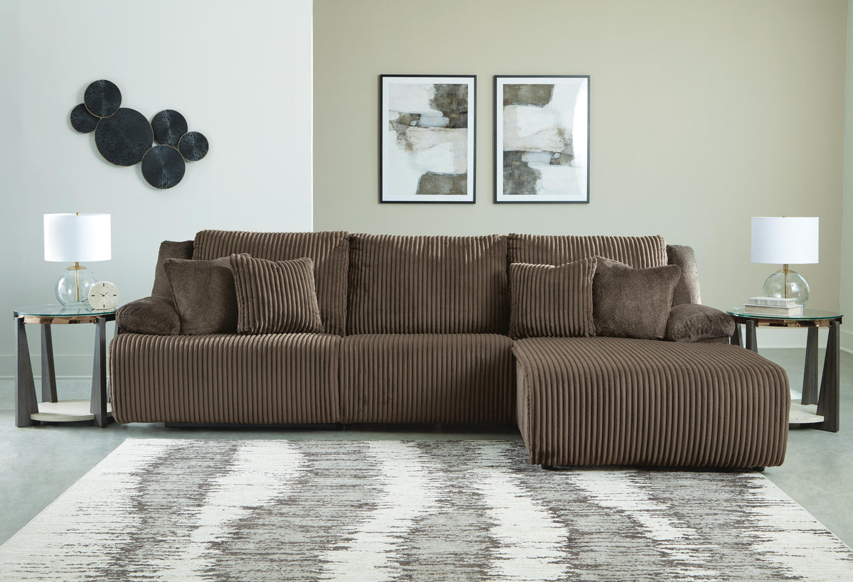 Top Tier 3-Piece Reclining Sectional Sofa Chaise - 92705S6
