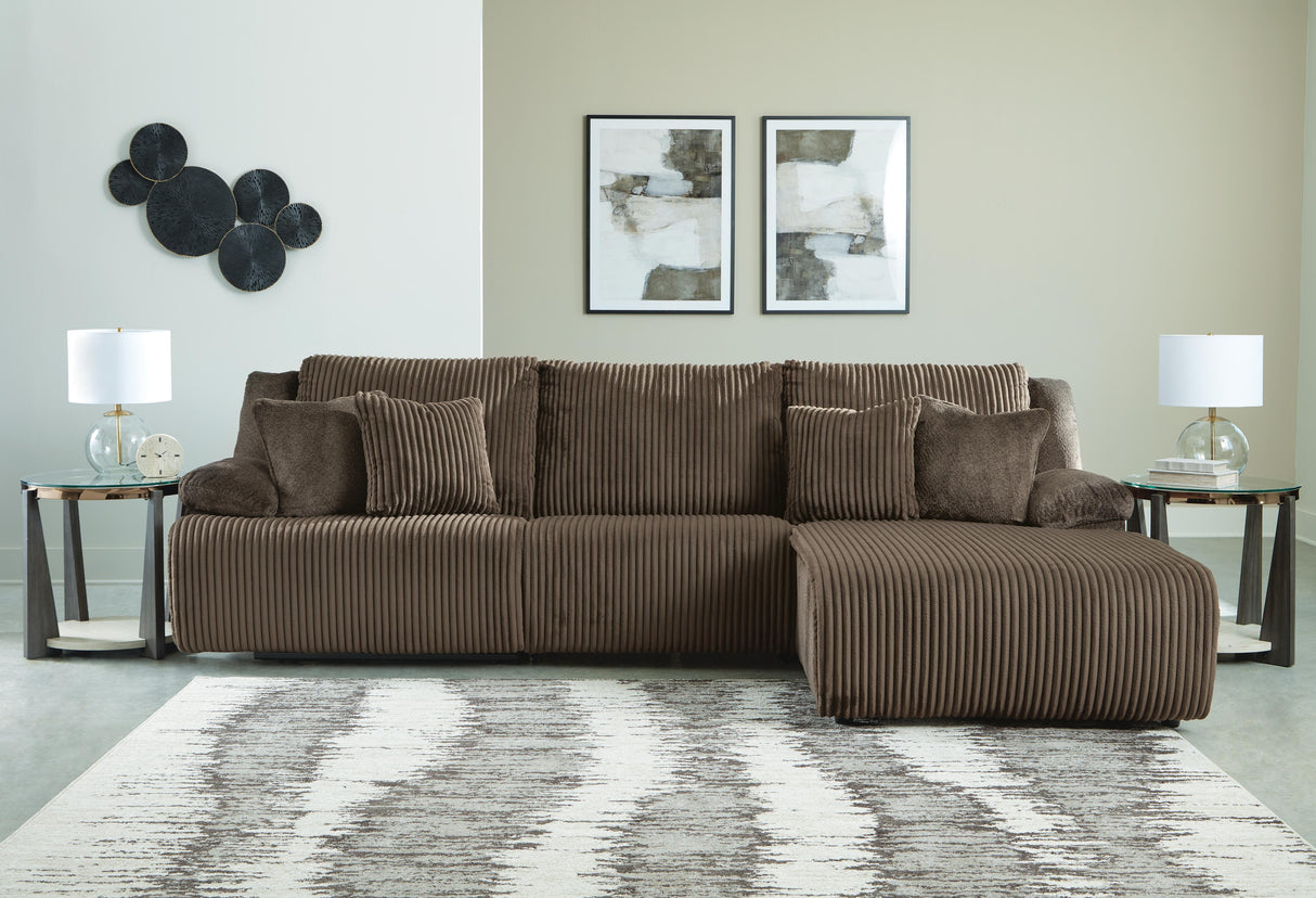 Top Tier 3-Piece Reclining Sectional Sofa Chaise - 92705S6