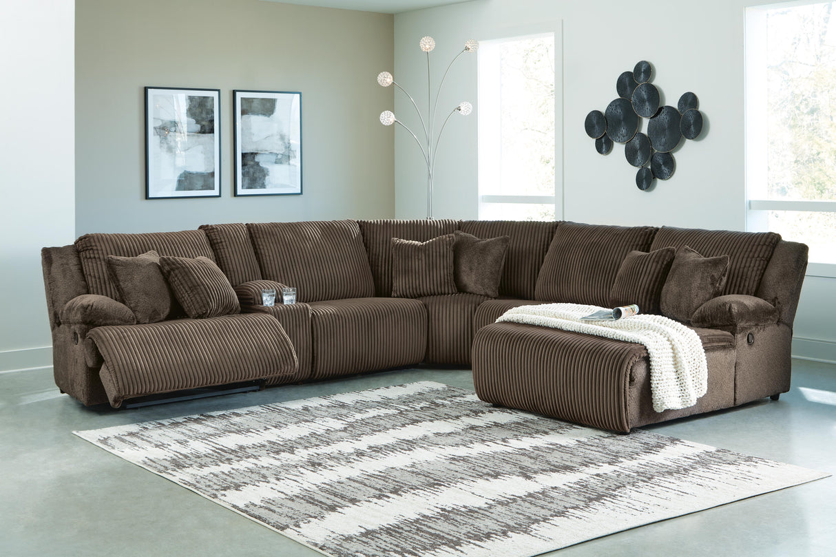Top Tier 6-Piece Reclining Sectional with Chaise - 92705S1