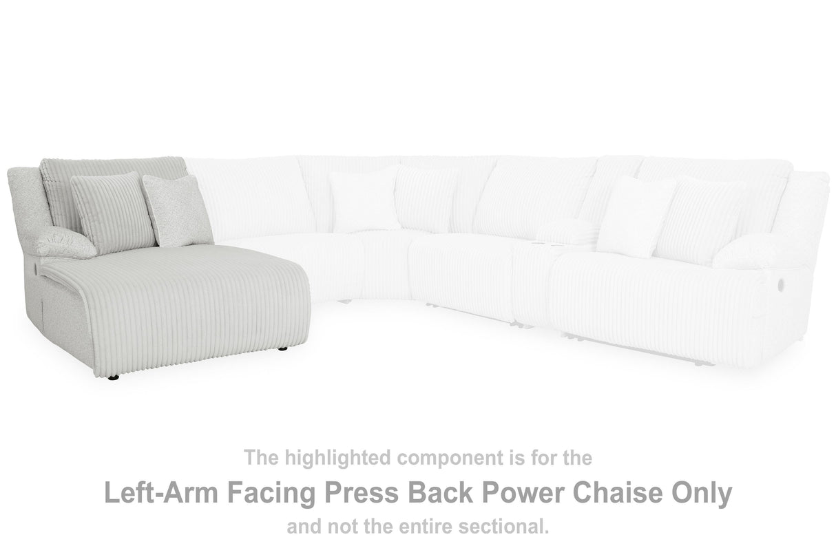 Top Tier Left-Arm Facing Power Reclining Back Chaise - 9270679