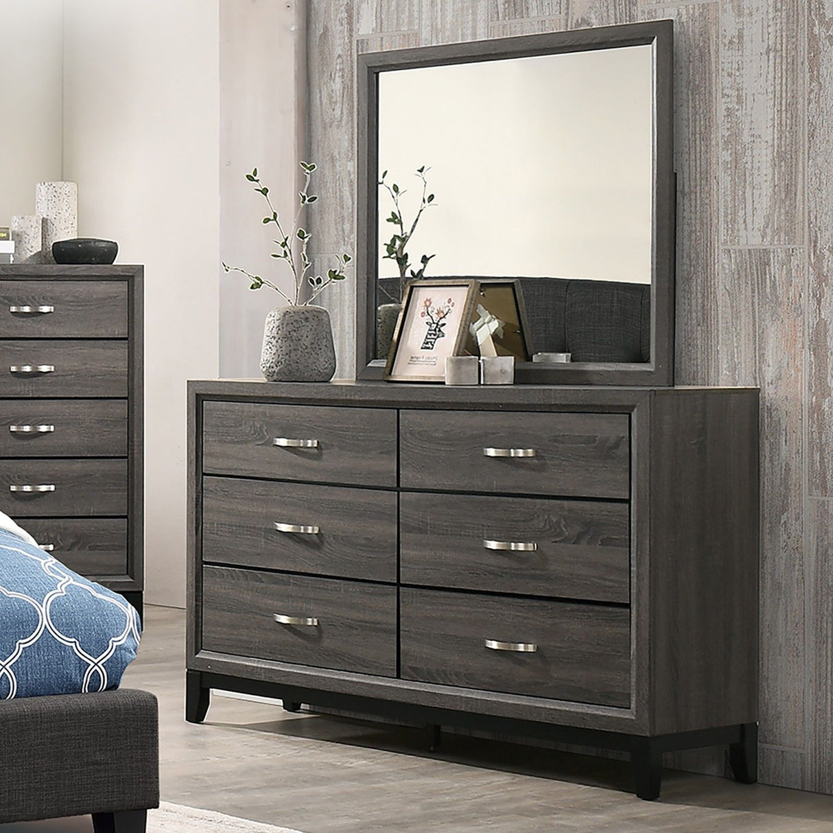 1 Piece Dresser Bedroom Furniture - Gray