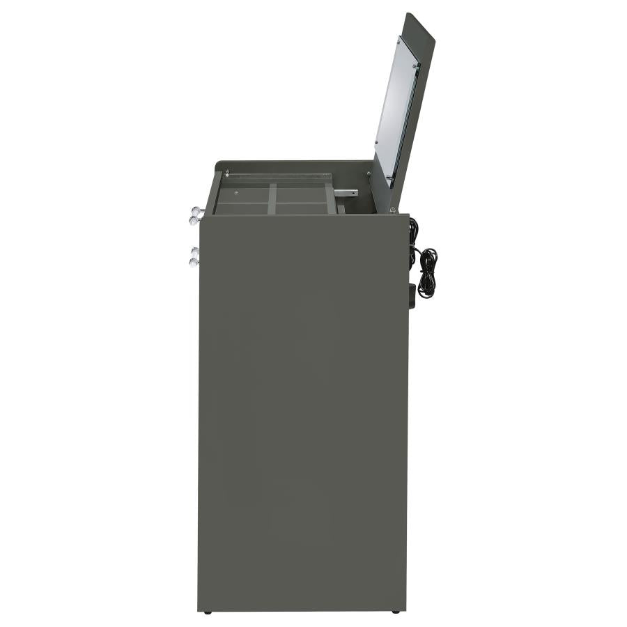 Danbury 3-drawer Makeup Vanity & Stool Set Grey High Gloss - 930210