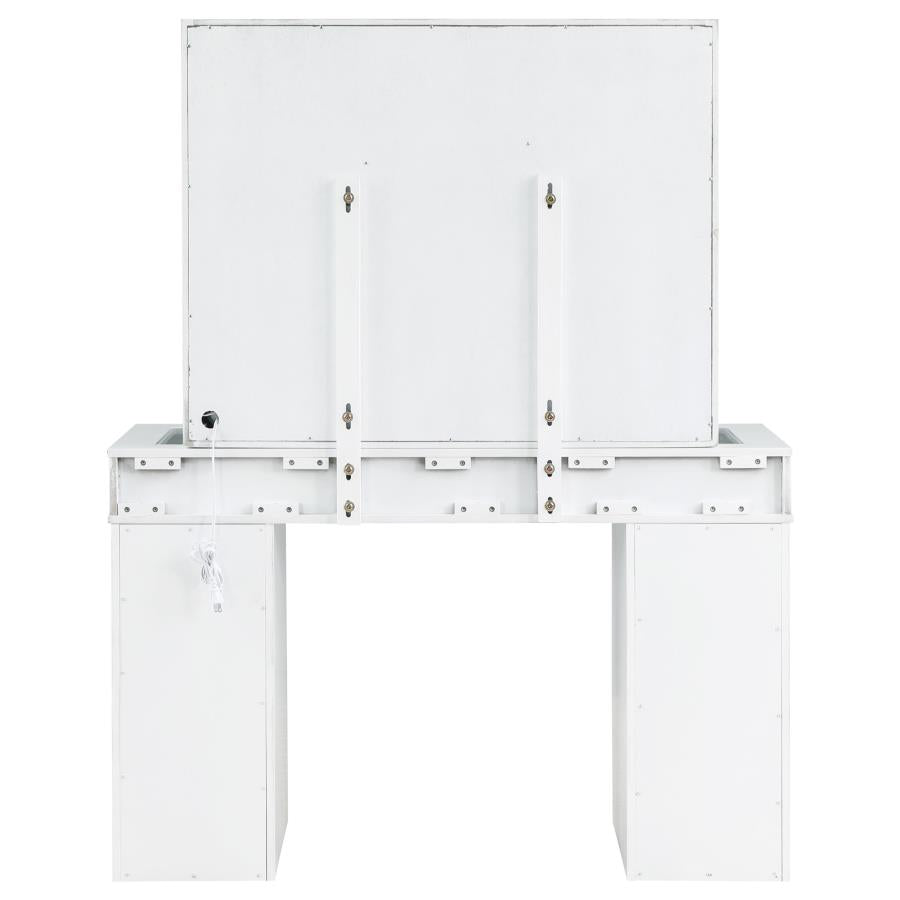 Regina Makeup Vanity Table Set with Lighting White - 930245