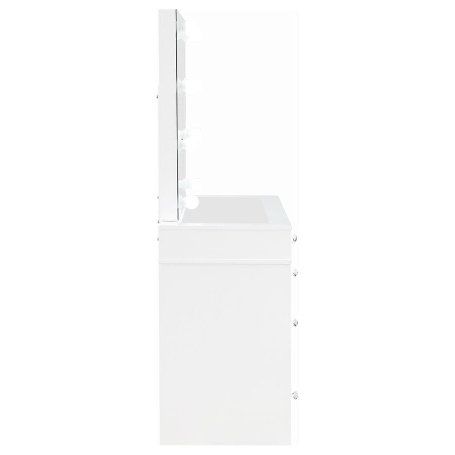 Regina Makeup Vanity Table Set with Lighting White - 930245