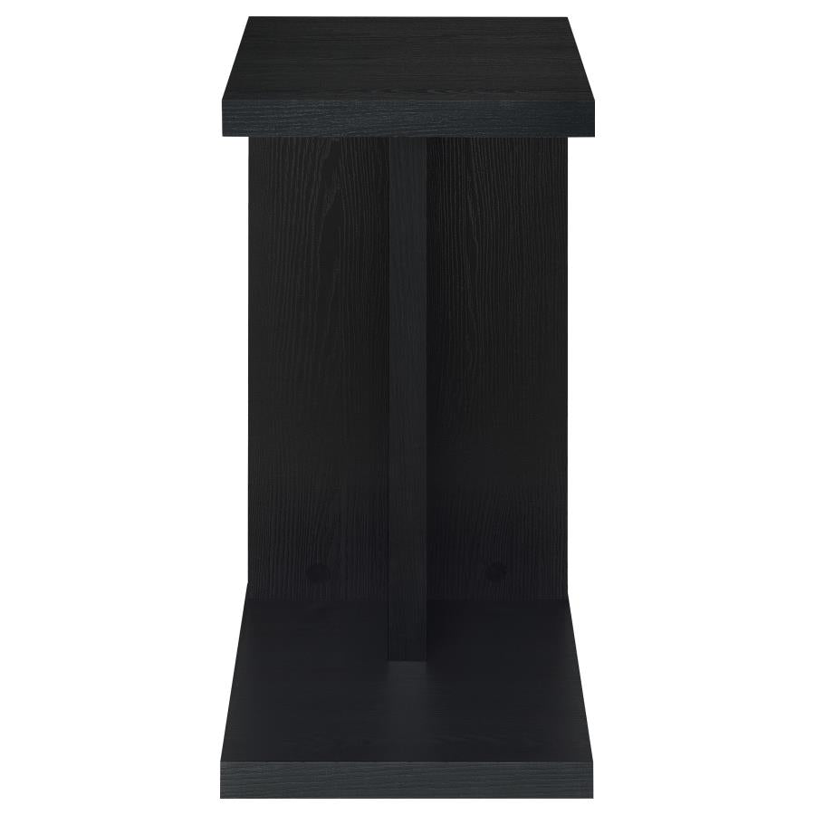 Clower Engineered Wood C-Shaped Sofa Side Table Black - 930276