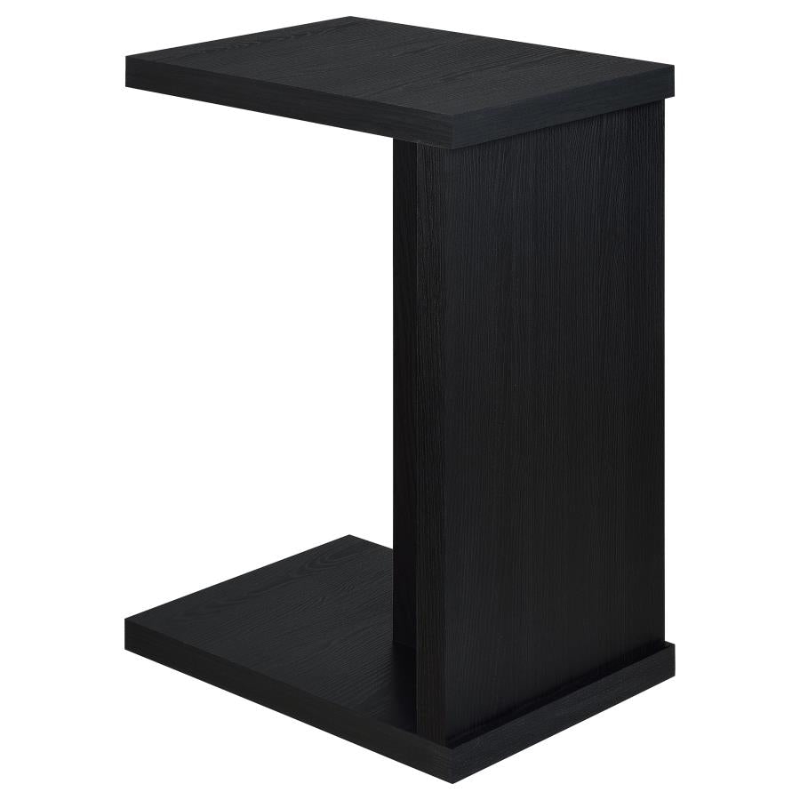 Clower Engineered Wood C-Shaped Sofa Side Table Black - 930276