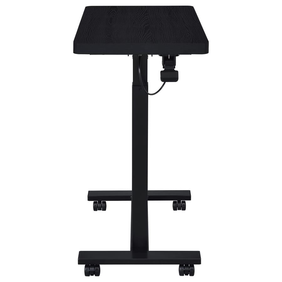 Westpark Pneumatic Adjustable C-Shape Side Table with Casters Black - 930300