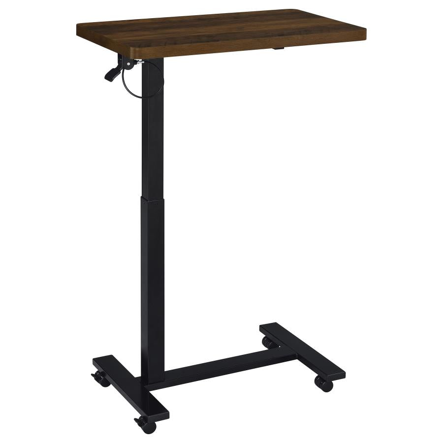 Westpark Pneumatic Adjustable C-Shape Side Table with Casters Dark Pine - 930302