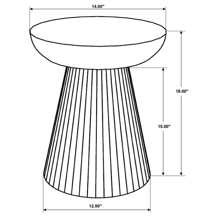 Aureo Round Solid Wood Accent Side Table Wild Honey - 931155