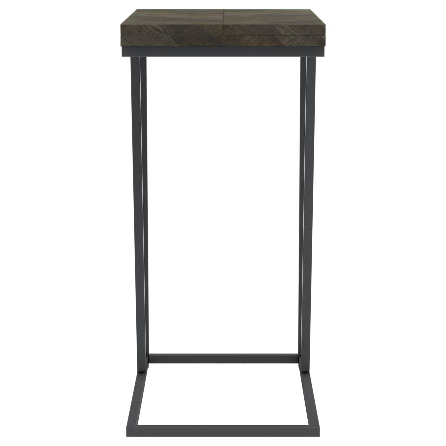 Carly Expandable Engineered Wood C-Shaped Side Table Grey - 931156
