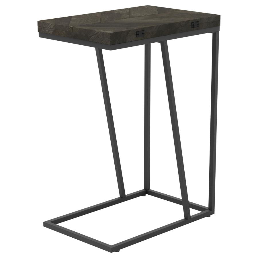Carly Expandable Engineered Wood C-Shaped Side Table Grey - 931156