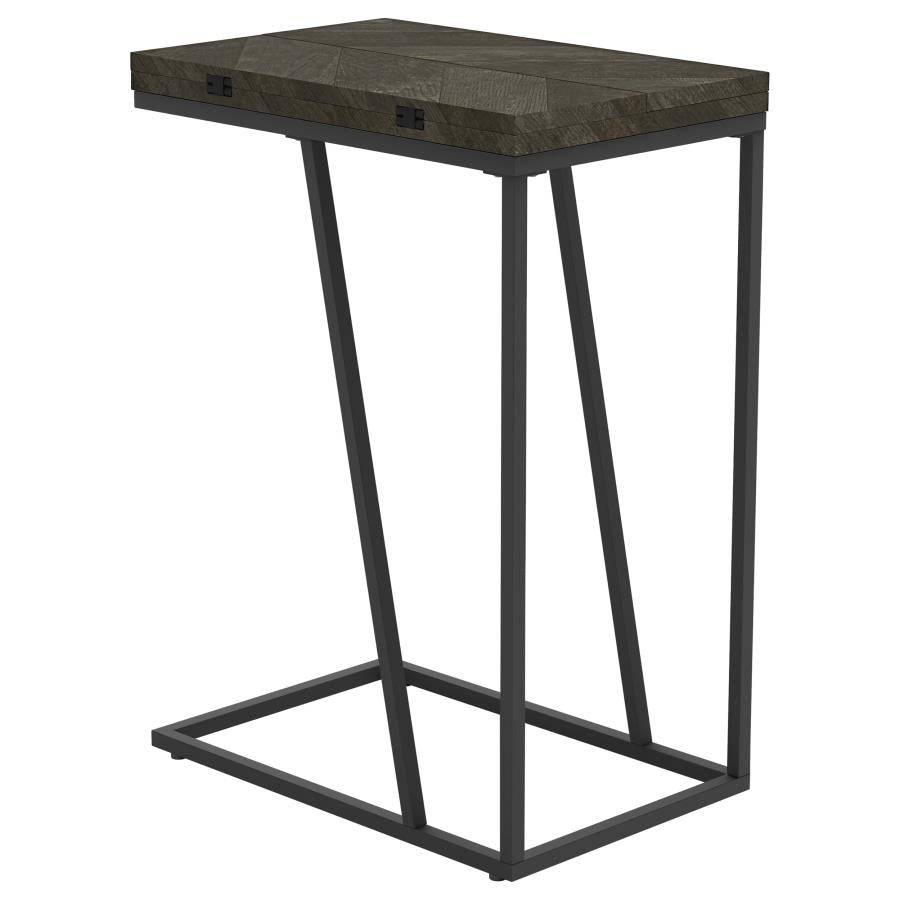 Carly Expandable Engineered Wood C-Shaped Side Table Grey - 931156