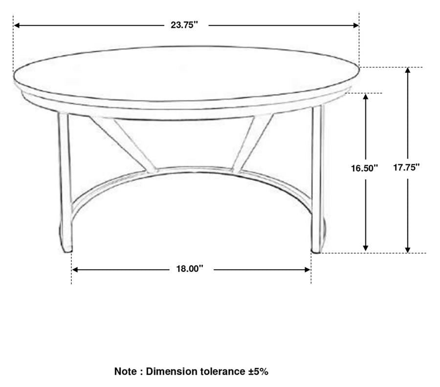 Miguel Round Marble Top Coffee Table White and Black - 931227