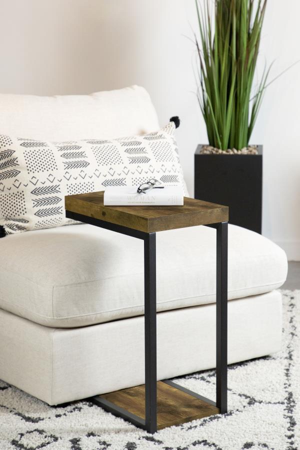 Beck Engineered Wood C-Shape Sofa Side Table Antique Nutmeg - 931246