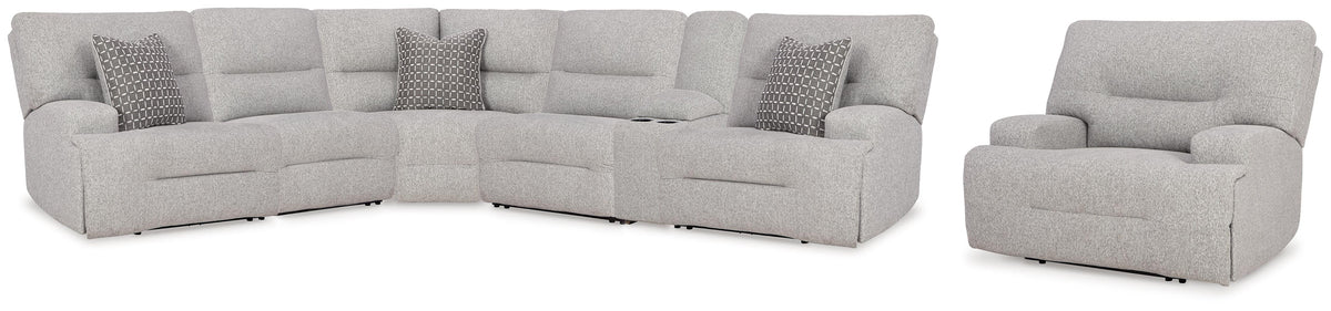 Acklen Place 6-Piece Power Reclining Sectional and Power Recliner - 93605S8