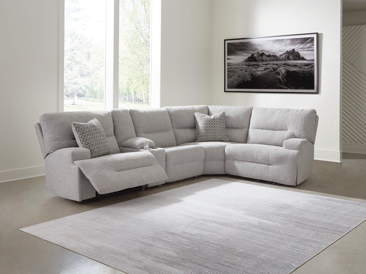 Acklen Place 5-Piece Power Reclining Sectional with Storage Console - 93605S19