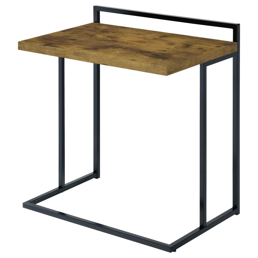 Dani Rectangular C-Shaped Sofa Side Table Rustic Nutmeg - 936122