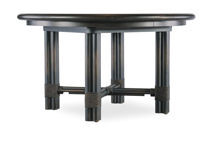 Retreat Pole Rattan Round Dining Table with 1-20in Leaf - 6950-75201-99