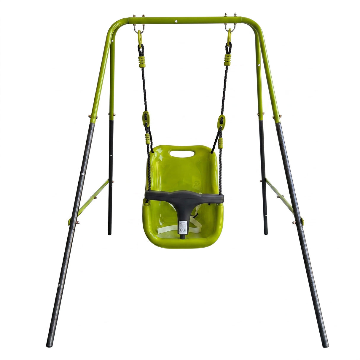 Xns001 - Baby Swing With Safety Seat Indoor / Outdoor - Black / Green