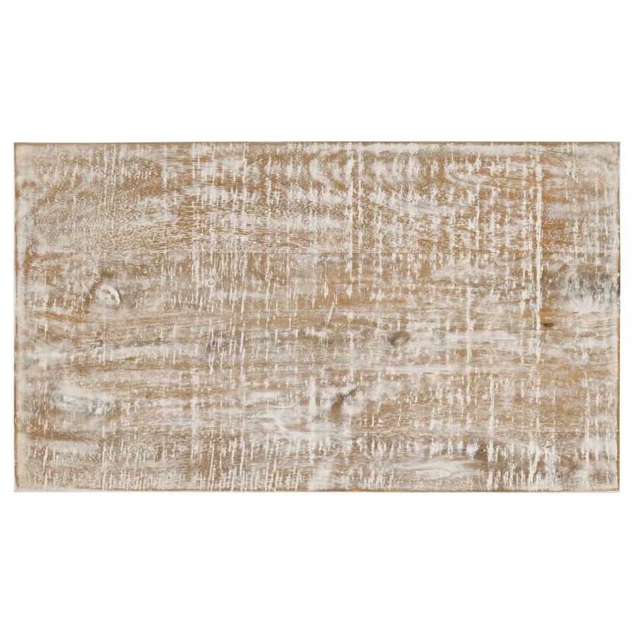 Mariska 3-drawer Wood Mandala Cabinet Distressed White - 950390