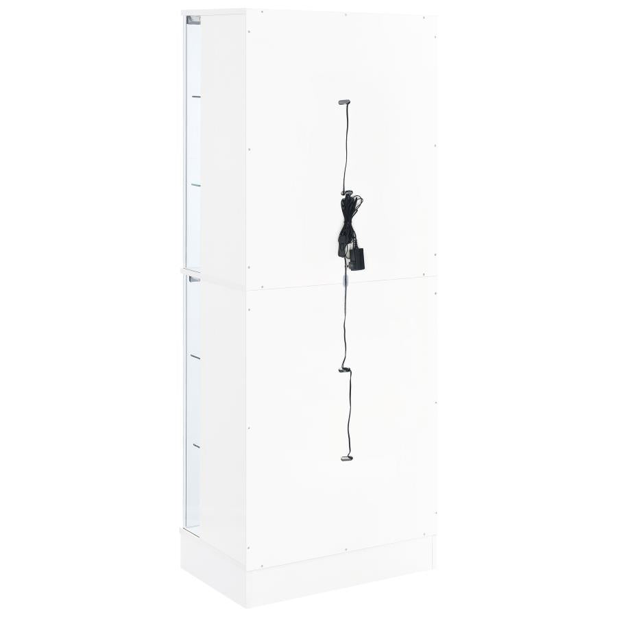 Cabra 4-door LED Curio Display Cabinet White High Gloss - 950397