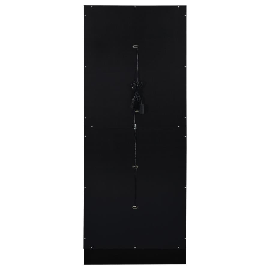 Cabra 4-door LED Curio Display Cabinet Black High Gloss - 950398