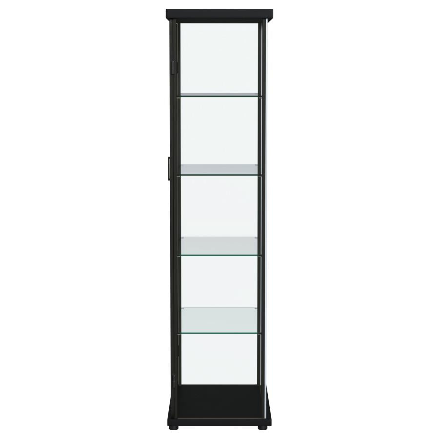 Aero 4-shelf Display Curio Cabinet with LED Lighting Black - 950400