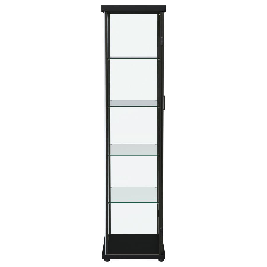 Aero 4-shelf Display Curio Cabinet with LED Lighting Black - 950400