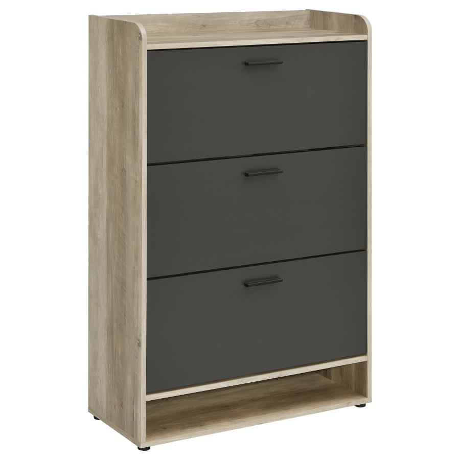 Denia 3-tier Engineered Wood Shoe Cabinet Grey - 950404