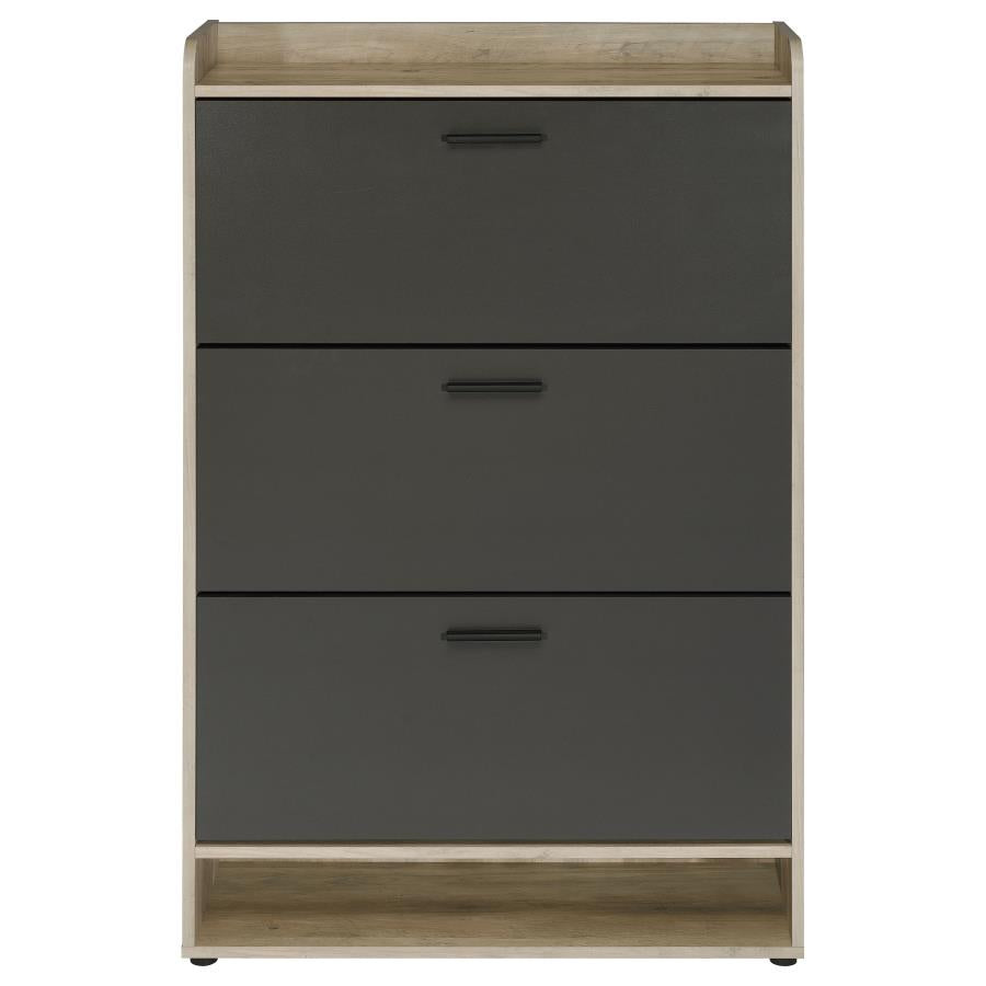 Denia 3-tier Engineered Wood Shoe Cabinet Grey - 950404