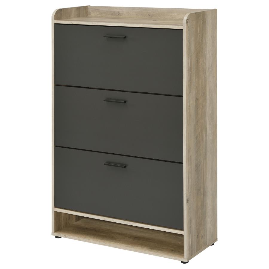 Denia 3-tier Engineered Wood Shoe Cabinet Grey - 950404
