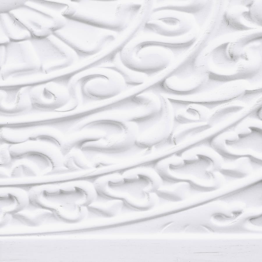 Cardella 2-door Mandala Accent Cabinet Distressed White - 950411