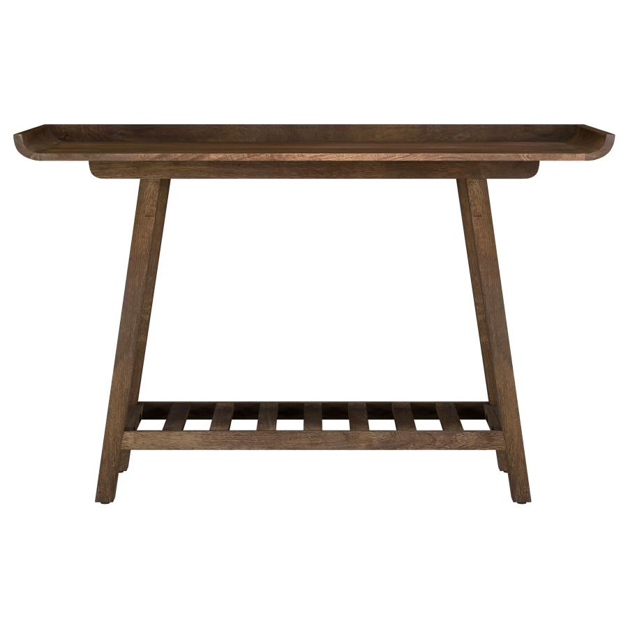 Ornelas 46-inch Console Table with Slatted Shelf Mango Brown - 950415