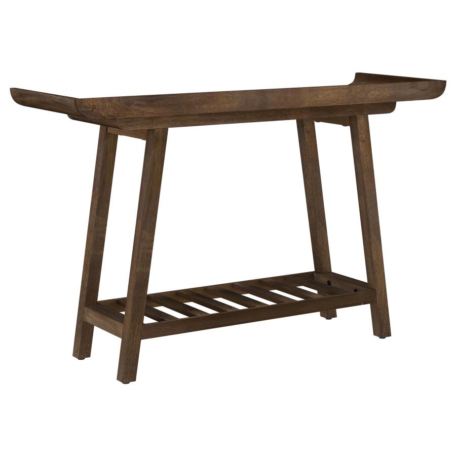 Ornelas 46-inch Console Table with Slatted Shelf Mango Brown - 950415