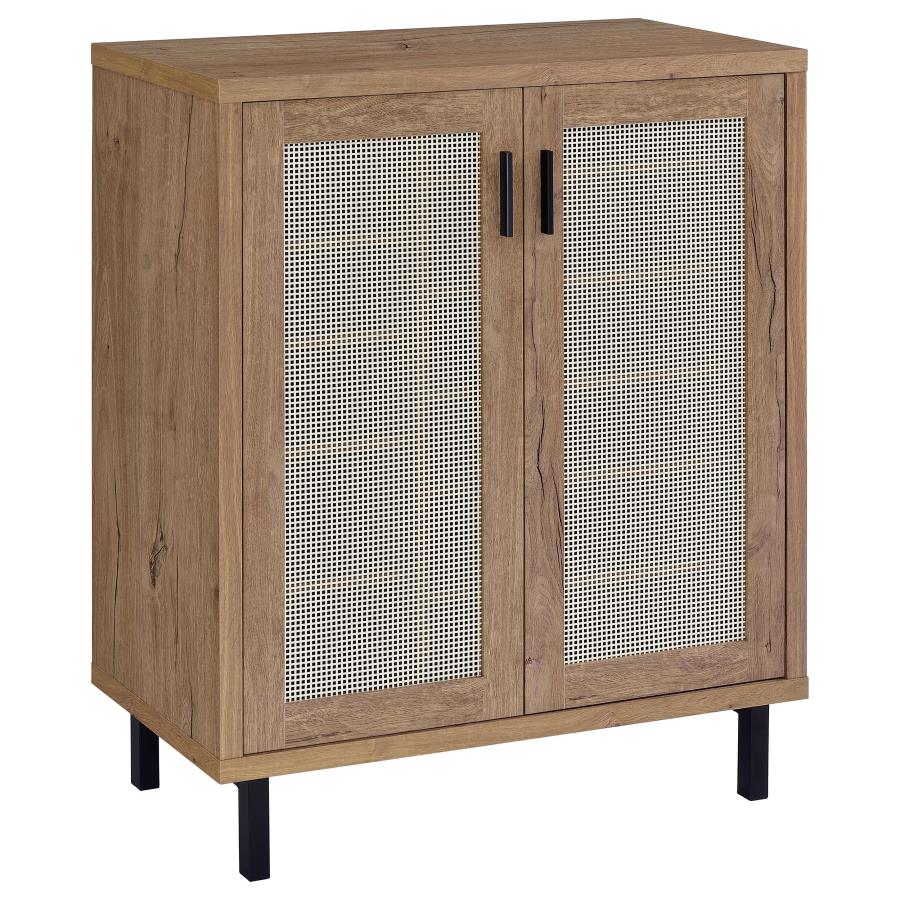 Teller 2-door Shoe Storage Cabinet Natural Oak - 950421
