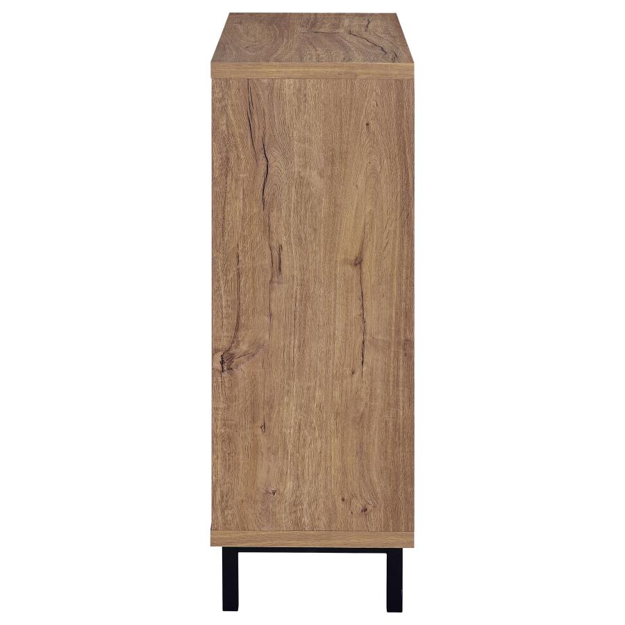 Teller 2-door Shoe Storage Cabinet Natural Oak - 950421