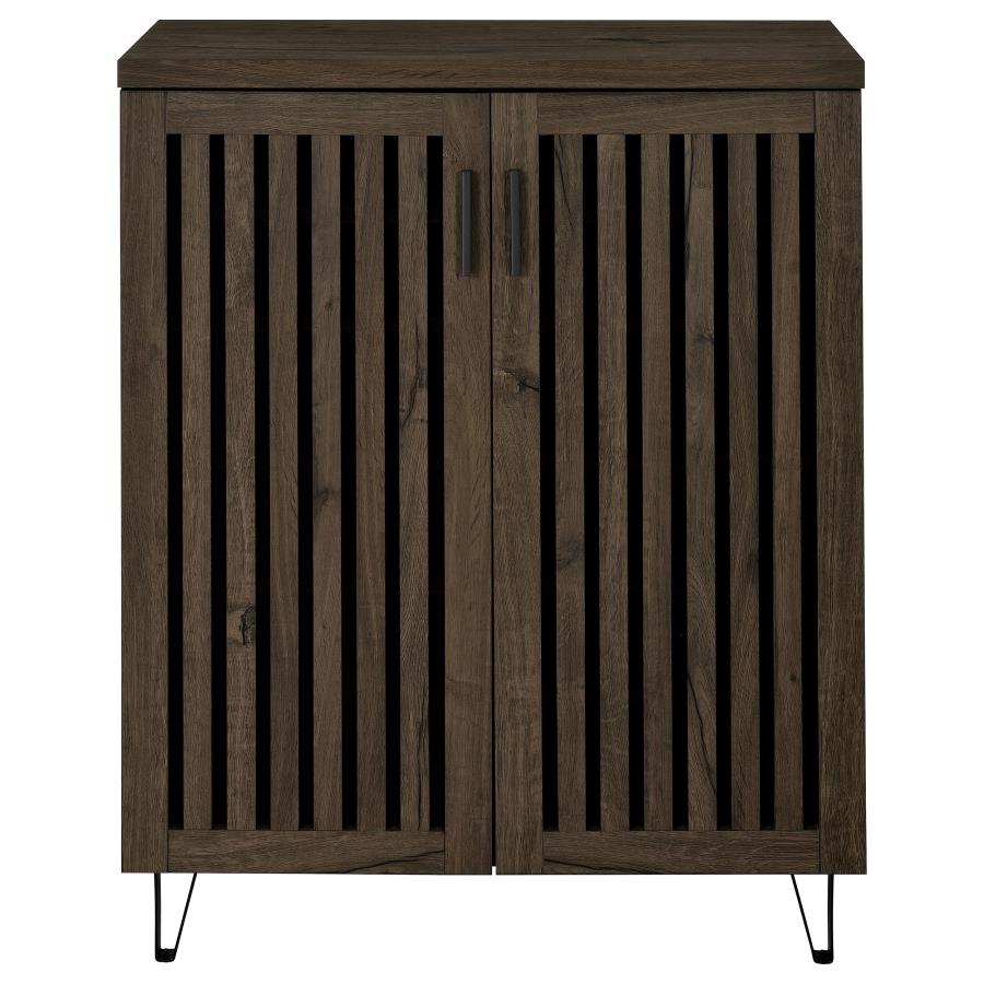 Brixton 2-door Entryway Shoe Storage Cabinets Smoked Oak - 950423